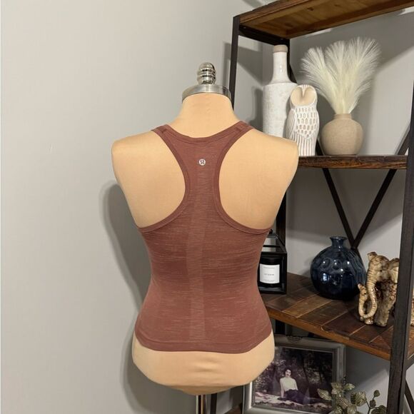 Lululemon Swiftly Tech Racerback Tank Top 2.0 Chroma Check Ancient Copper SZ 2 - Picture 2 of 9